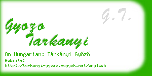 gyozo tarkanyi business card
