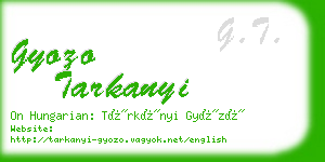 gyozo tarkanyi business card